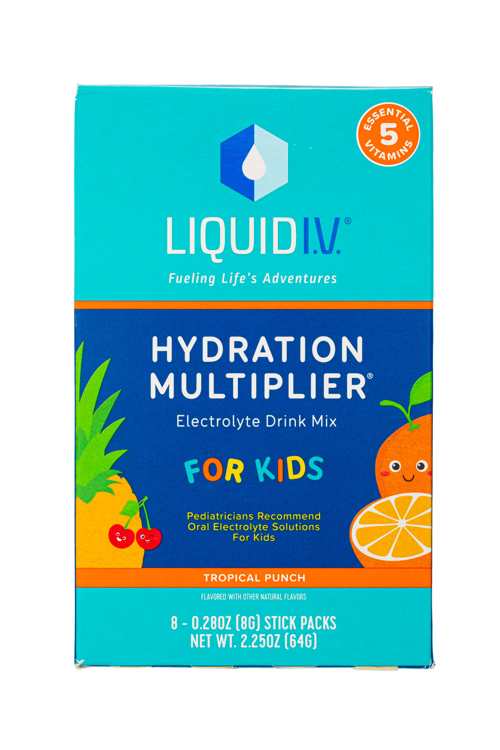 Liquid I.V.: LiquidIV-2oz-2023-MultiplierKids-TropicalPunch-Front