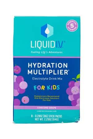 Liquid I.V.: LiquidIV-2oz-2023-MultiplierKids-ConcordGrape-Front