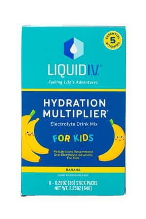 Liquid I.V.: LiquidIV-2oz-2023-MultiplierKids-Banana-Front