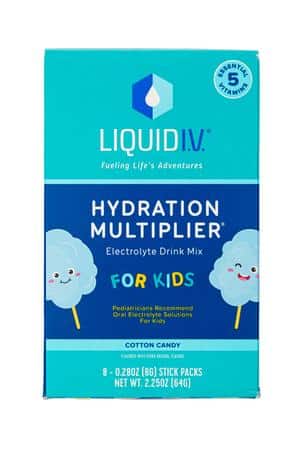 Liquid I.V.: LiquidIV-2oz-2023-MultiplierKids-CottonCanday-Front
