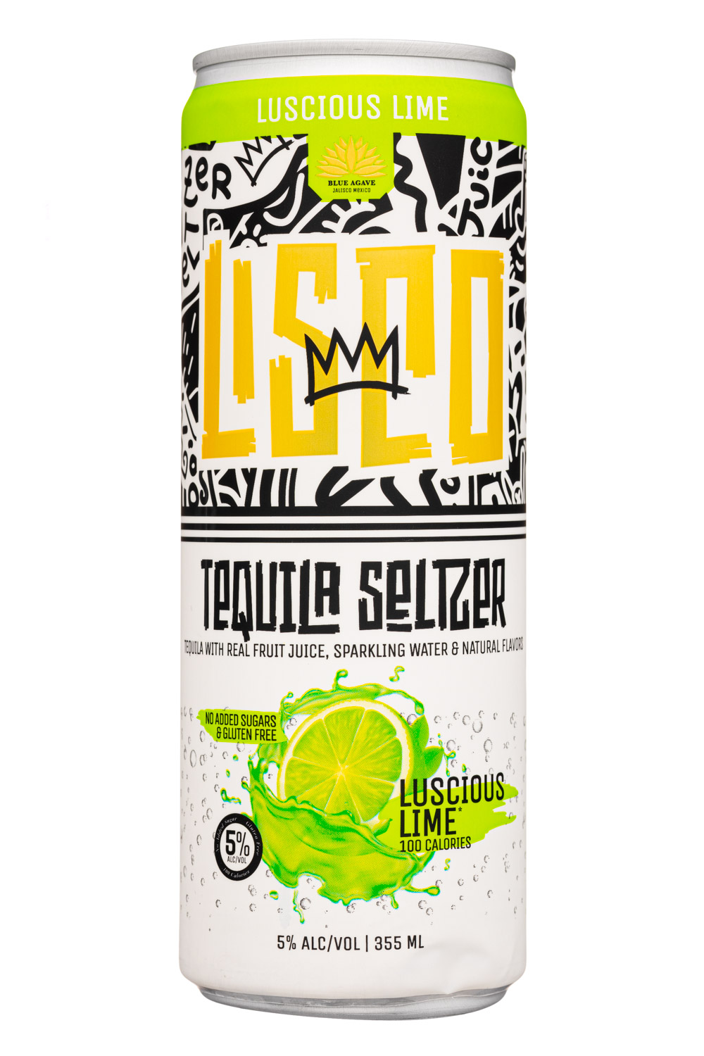 Lisco Spirits: Lisco-355ml-2021-TequilaSeltzer-LusciousLime