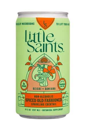 Little Saints: LittleSaints-8oz-2024-SpicedOldFash-ReishiDamiana-Front