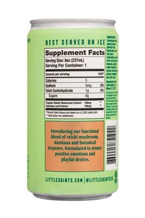Little Saints: LittleSaints-8oz-2024-SpicedOldFash-ReishiDamiana-Facts