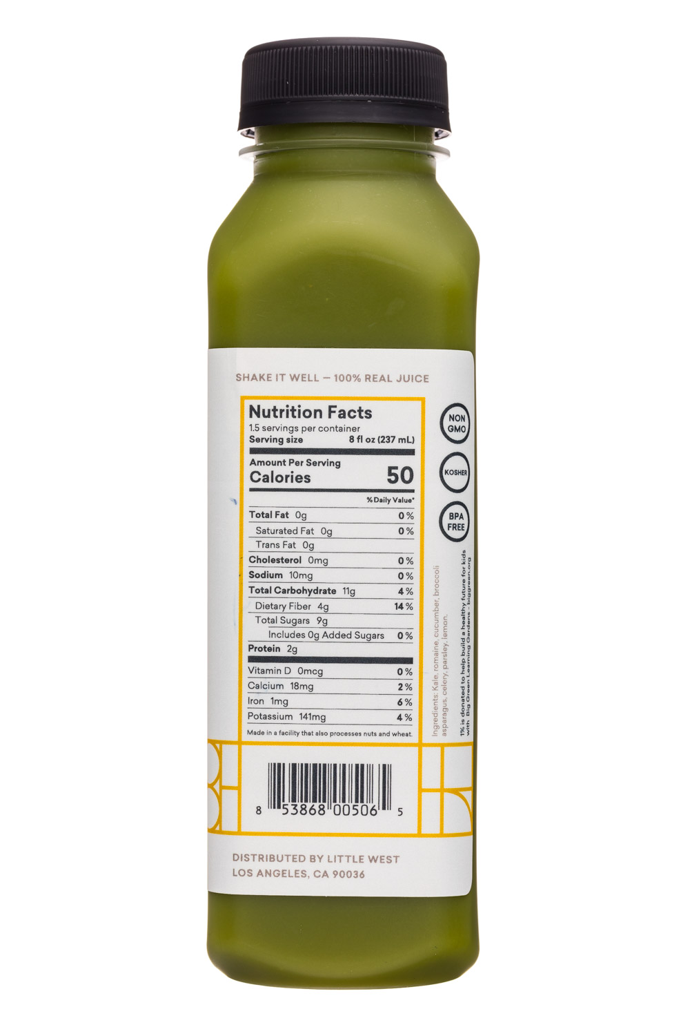 Little West: LittleWest-12oz-ColdPressed-VegD-Facts