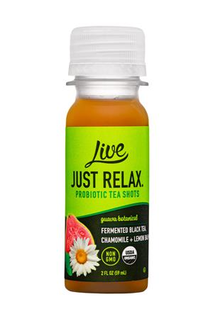 Live Soda with Probiotics: Live-2oz-2021-TeaShots-GuavaBotanical-Front