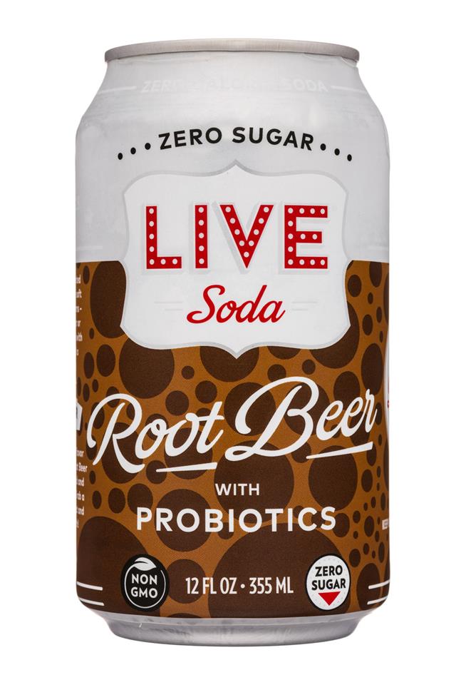 LIVE Kombucha: LiveSoda-12oz-Probiotics-RootBeer-Front