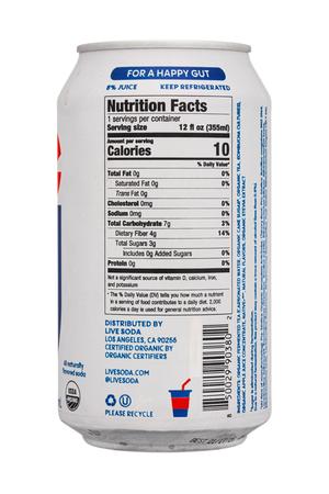 LIVE Kombucha: Live-12oz-2025-OGLivingSoda-FountainCola-Facts