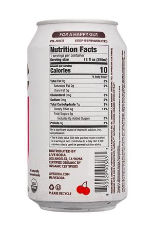 LIVE Kombucha: Live-12oz-2025-OGLivingSoda-SpicyCherryBerry-Facts