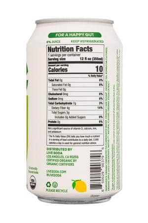 LIVE Kombucha: Live-12oz-2025-OGLivingSoda-CitrusRush-Facts