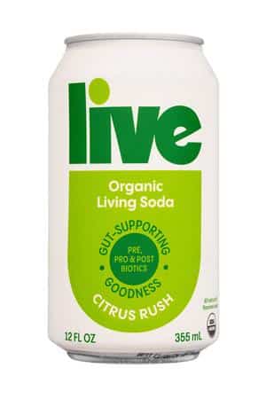 LIVE Kombucha: Live-12oz-2025-OGLivingSoda-CitrusRush-Front