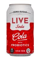 LIVE Kombucha: LiveSoda-12oz-Probiotics-Cola-Front