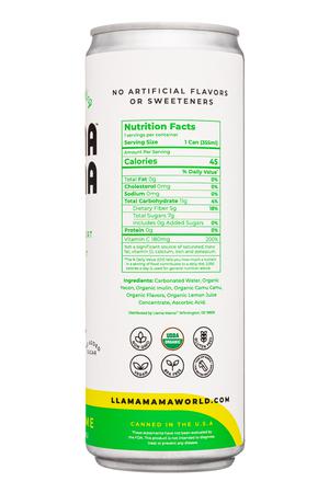 Llama Mama : LlamaMama-12oz-2022-OGSpkTonic-LemonLime-Facts