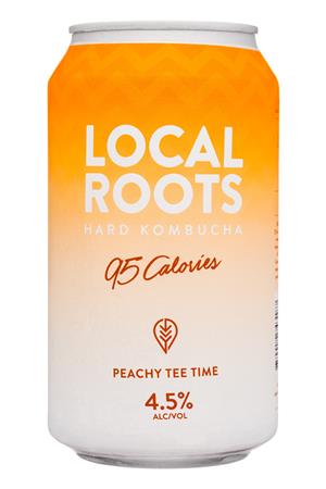 Local Roots Kombucha: LocalRoots-12oz-2021-HardKombucha-95-PeachyTeeTime