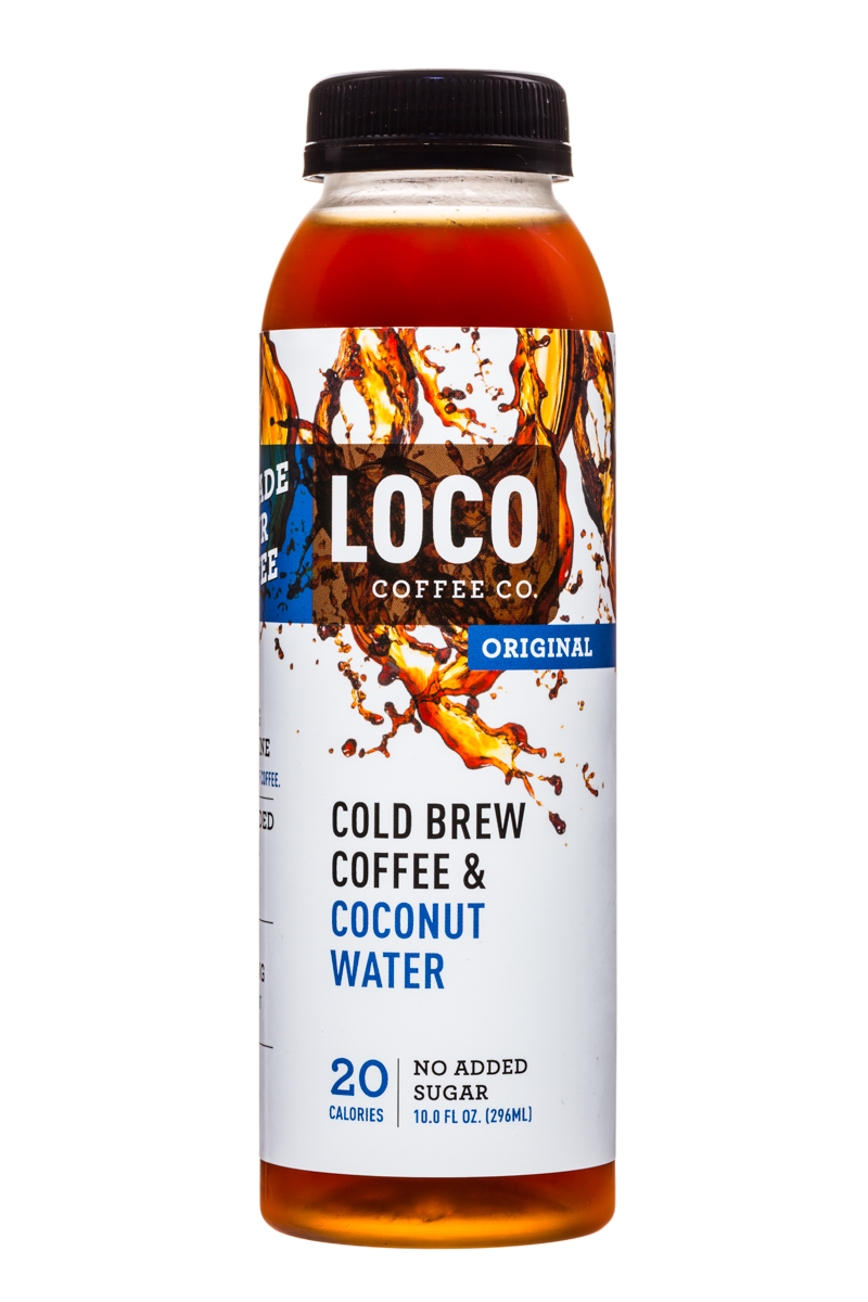 Loco Coco: LocoCoffee-CoconutWater-ColdBrew-10oz-Original-Front