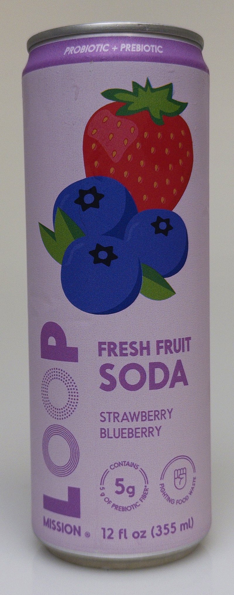 Fresh Fruit Soda Strawberry Blueberry