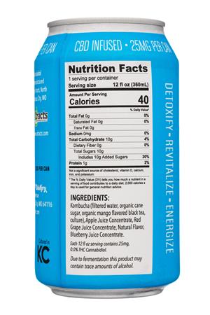Lucky Elixir Kombucha: LuckyElixer-12oz-2020-Kombucha-BluebMagic-Facts