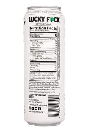 Lucky Energy: LuckyFck-20oz-2023-Sparkling-OGLuck-Facts