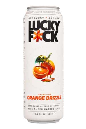 Lucky Energy: LuckyFck-20oz-2023-Sparkling-OrangeDrizzle-Front