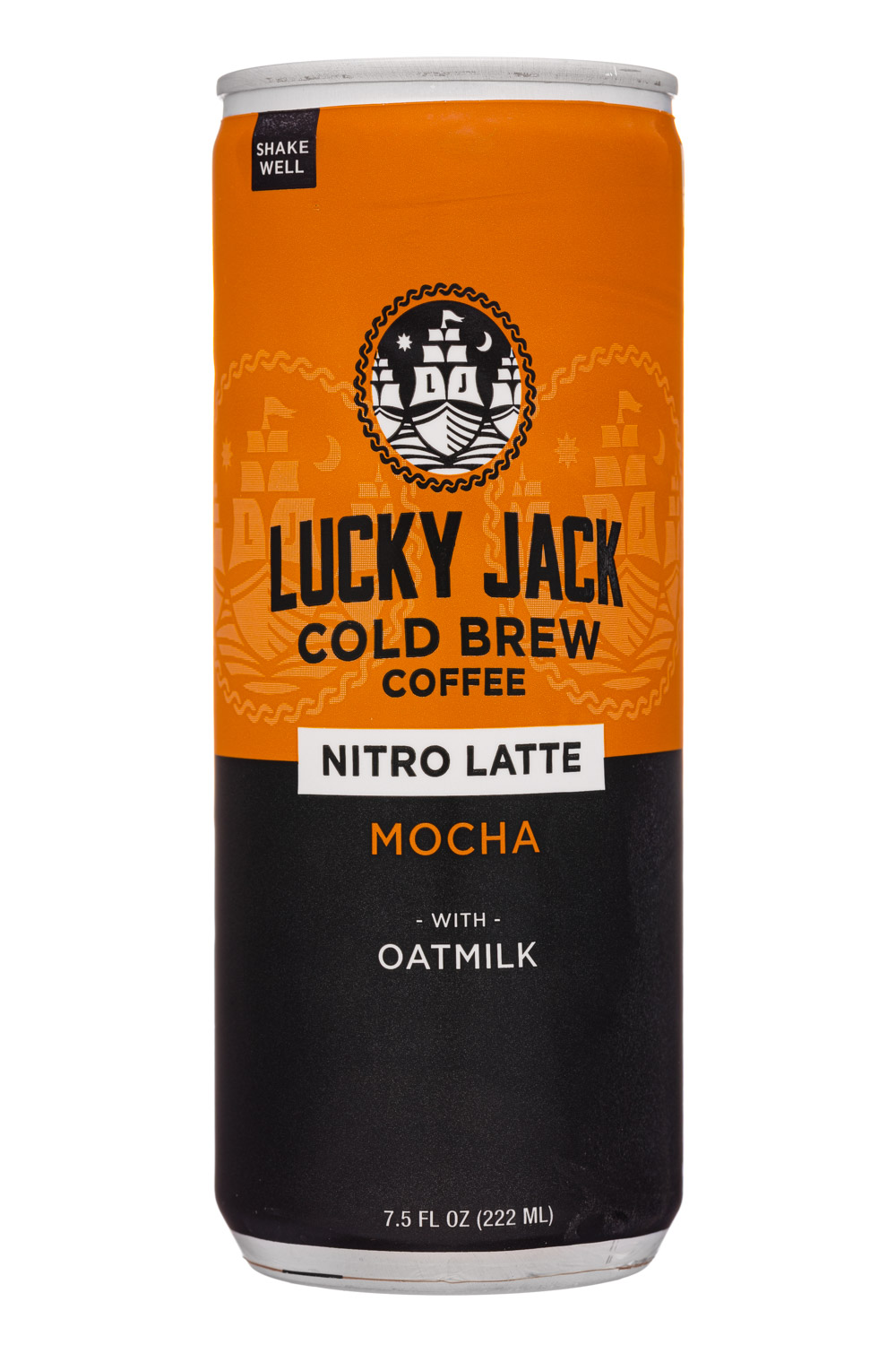 Lucky Jack Cold Brew Coffee: LuckyJack-8oz-2021-NitroOatLatte-Mocha-Front