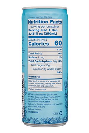 Lyre's: Lyres-8oz-2021-NonAlcCocktail-GT-Facts
