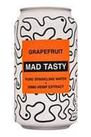 Mad Tasty: MadTasty-12oz-SparklingWater-20mgHemp-Grapefruit-Front