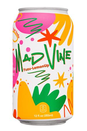Mad Vine: MadVine-12oz-2021-DietSoda-YuzuLemonUp-Front