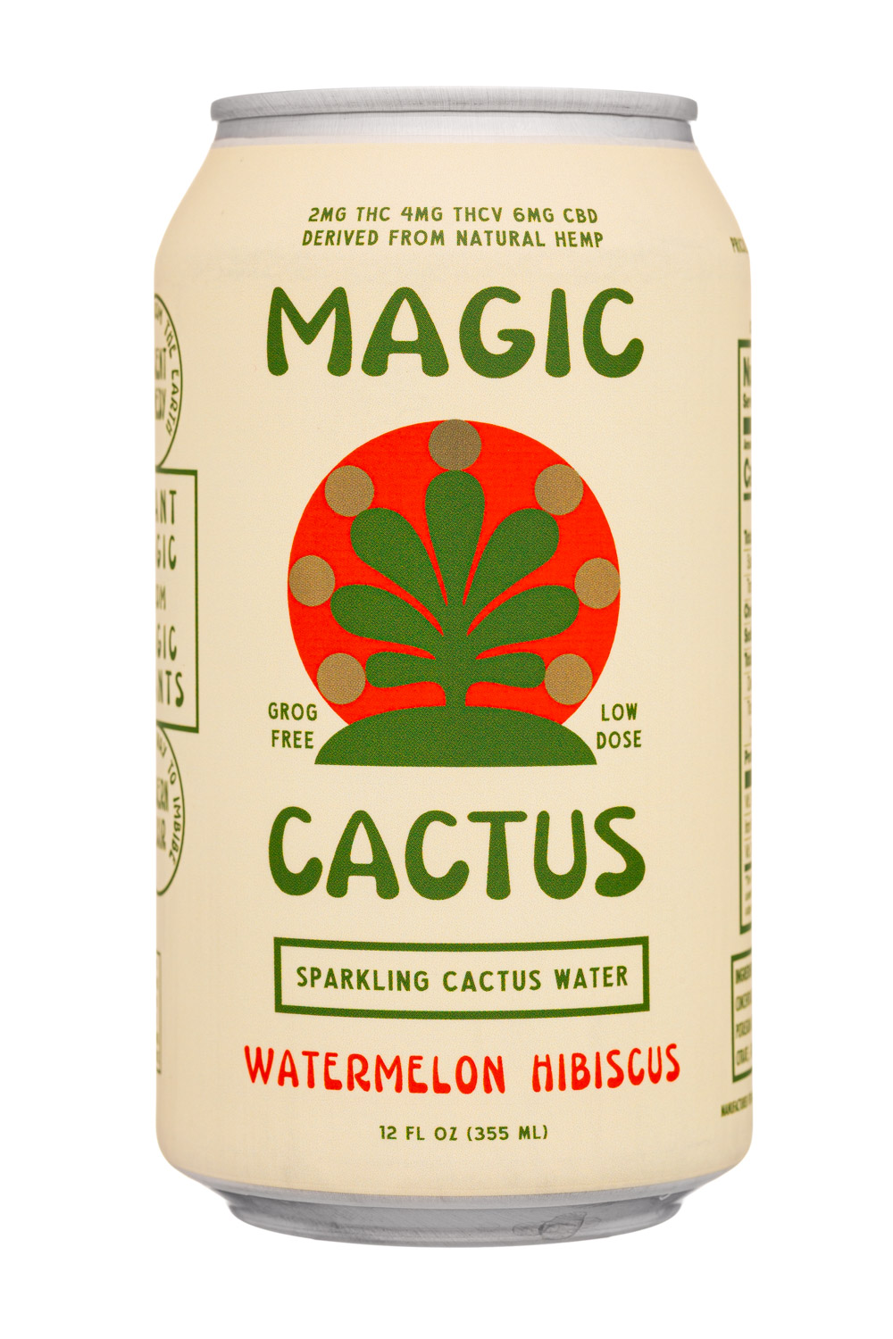 Magic Cactus: MagicCactus-12oz-2023-CactusWater-WaterHibiscus-Front