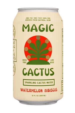 Magic Cactus: MagicCactus-12oz-2023-CactusWater-WaterHibiscus-Front