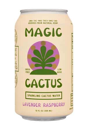 Magic Cactus: MagicCactus-12oz-2023-CactusWater-LavenderRasp-Front