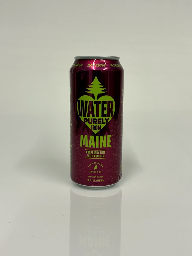Water Purely From Maine Raspberry Lime With Bubbles