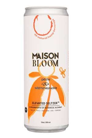 Maison Bloom: MaisonBloom-12oz-2023-Seltzer-PeachHoneysuckle-Front