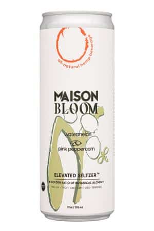 Maison Bloom: MaisonBloom-12oz-2023-Seltzer-WatermelonPepp-Front