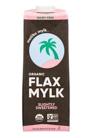 malibu mylk: MalibuMylk-34oz-2022-FlaxMylk-SlightlySweet-Front
