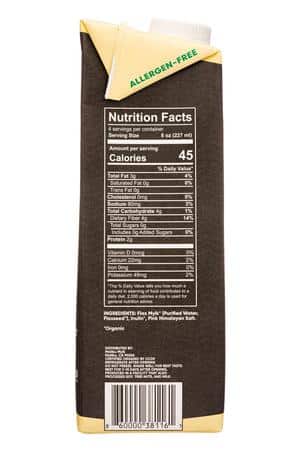 malibu mylk: MalibuMylk-34oz-2022-FlaxMylk-Unsweet-Facts