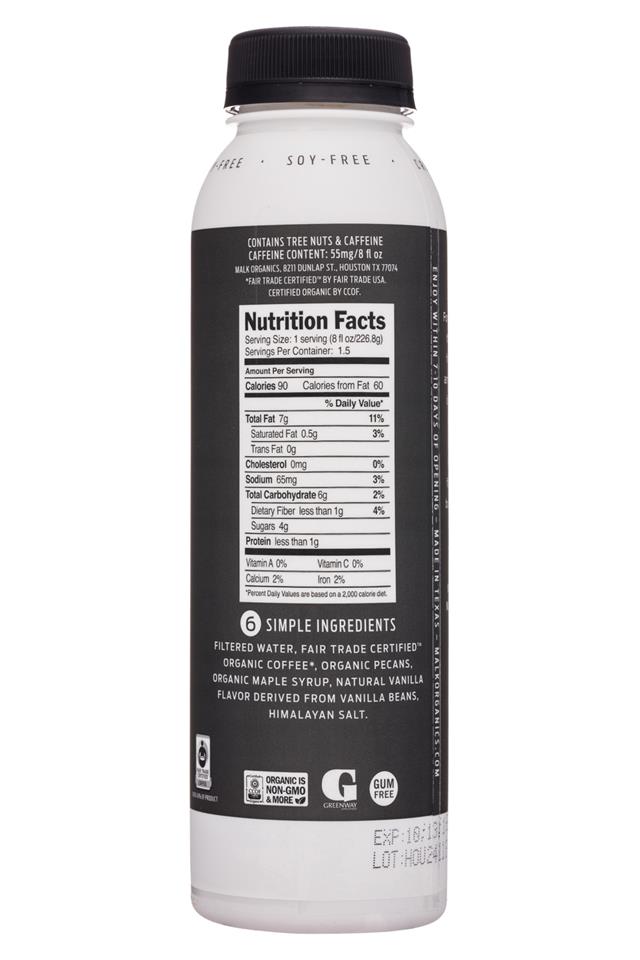 MALK Organics: Malk-12oz-PecanMilk-Coffee-Facts