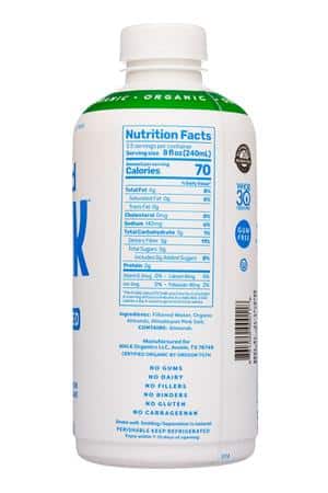 MALK Organics: Malk-28oz-2025-Almond-Unsweet-Facts