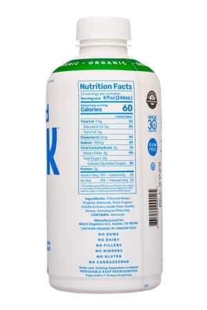 MALK Organics: Malk-28oz-2025-Almond-Vanilla-Facts