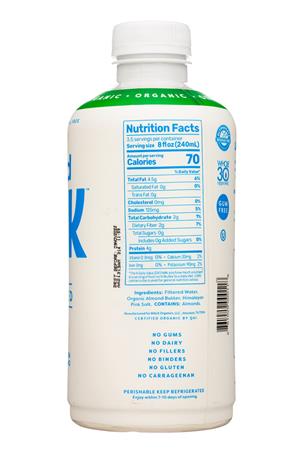 MALK Organics: MALK-28oz-2022-Almond-GumFree-Unsweet-Facts