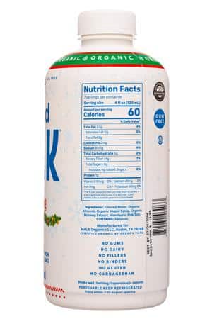 MALK Organics: MALK-28oz-2024-Almond-HolidayNog-Facts