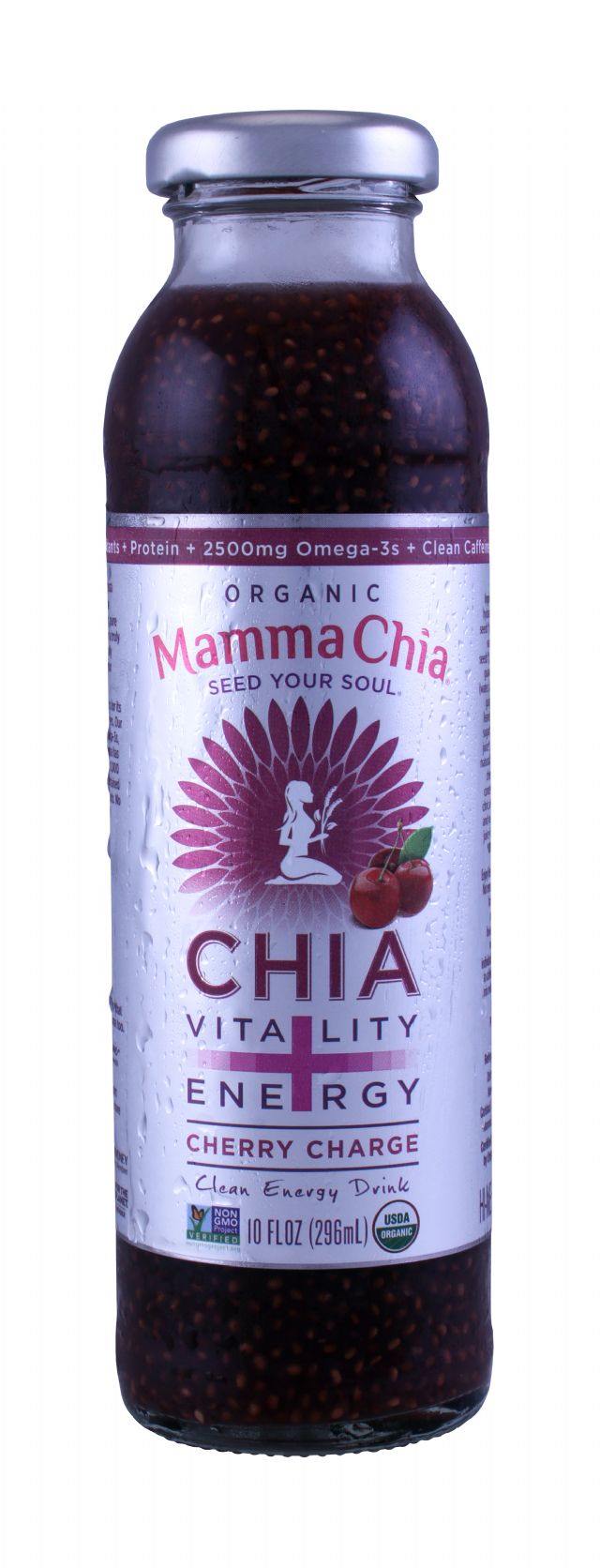 Mamma Chia Clean Energy Beverage: MammaChia Vital Cherry Front