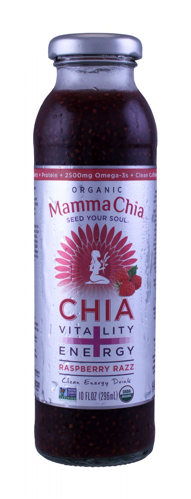 Mamma Chia Clean Energy Beverage: MammaChia RaspberryRazz Front