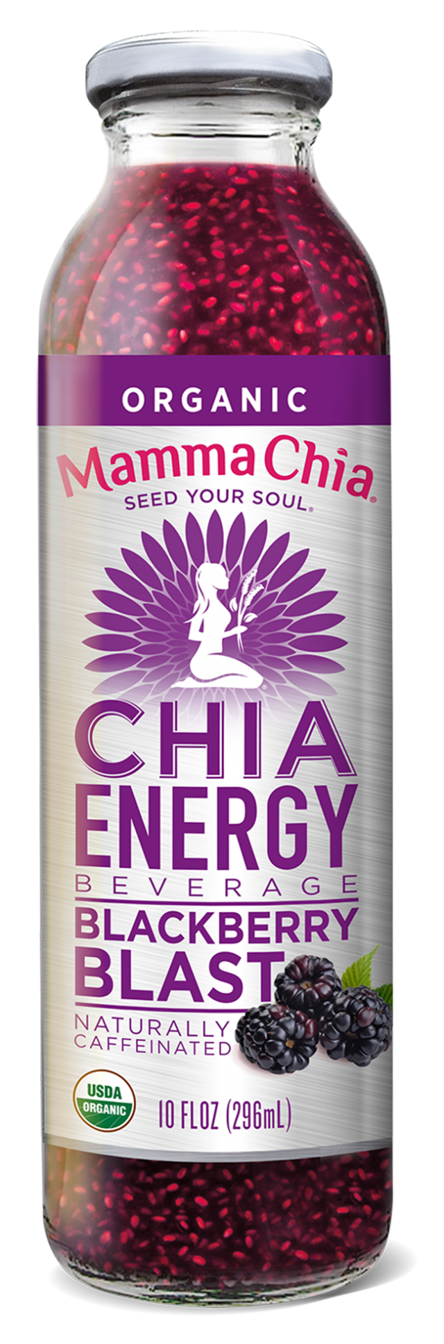 Mamma Chia Clean Energy Beverage: Blackberry-Blast