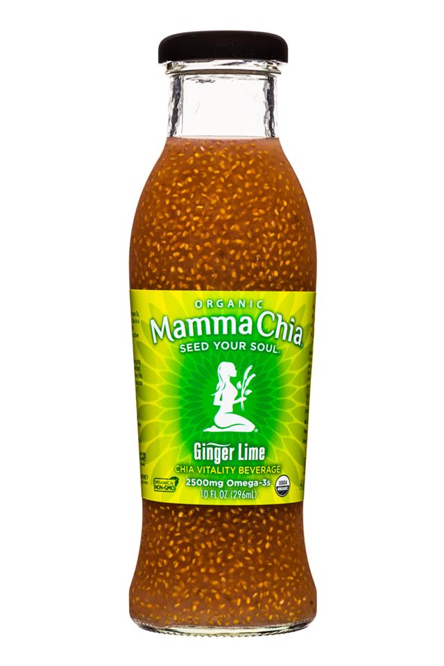 Mamma Chia Organic Vitality Beverages: MammaChia-10oz-GingerLime-Front