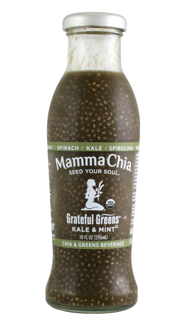 Mamma Chia Organic Vitality Beverages: MC-GratefulGreen_KaleMint-front