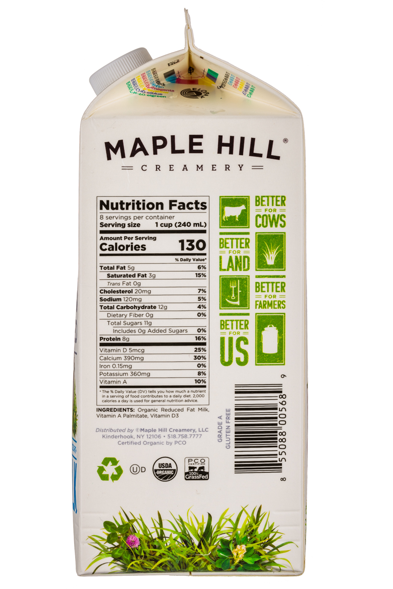 Maple Hill Creamery: MapleHill-HalfGallon-Milk-2Percent-Facts