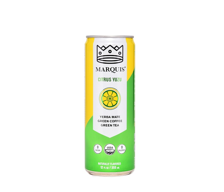 Marquis Sparkling Yerba Mate: Photo of Citrus Yuzu - Marquis Organic Energy (uploaded by company)