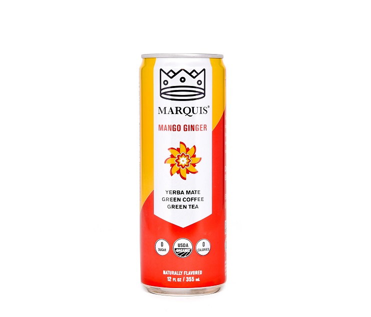 Marquis Sparkling Yerba Mate: Photo of Mango Ginger - Marquis Organic Energy (uploaded by company)