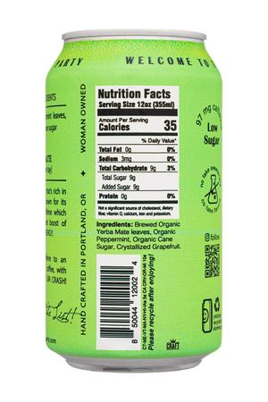Mate Party: MateParty-12oz-2025-YerbaMate-MintGrapefruit-Facts