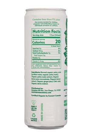 Mateina: Mateina-12oz-2025-YerbaMate-LemonOriginal-Facts