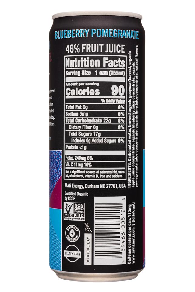 MATI: Mati-12oz-40Cal-SparklingEnergy-BluebPom-Facts